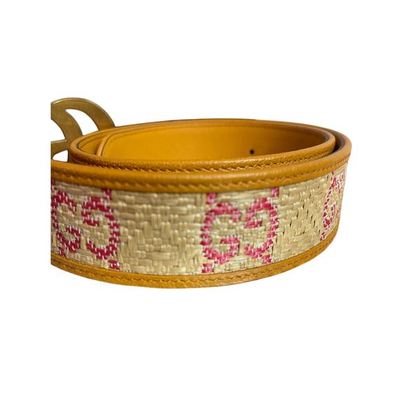 Gucci raffia big GG belt size 75 - Picture 7 of 9